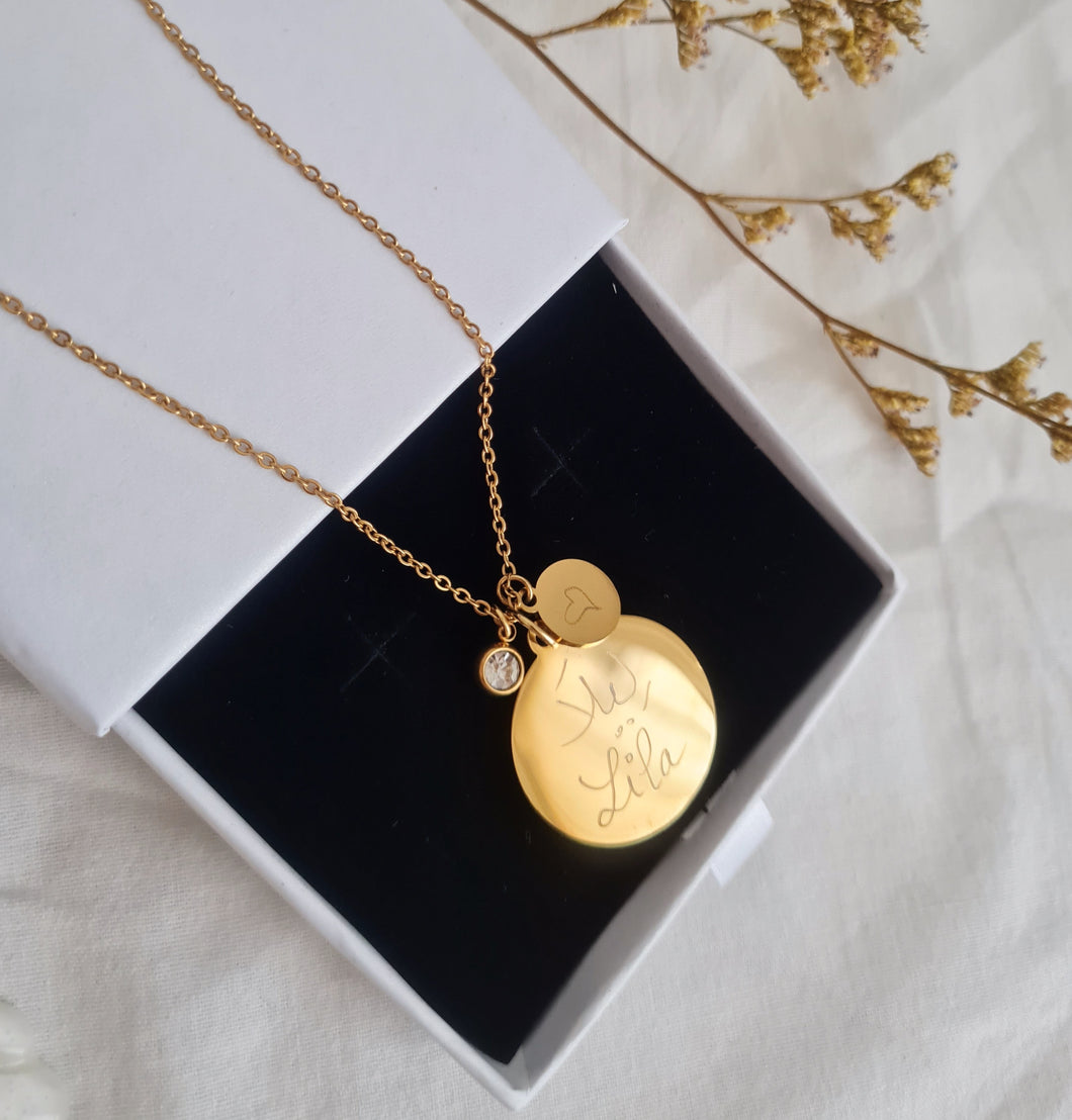 Collier Reva Famille avec personnalisation en Arabe