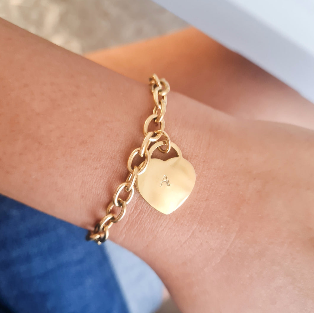 Bracelet à breloque 'coeur'
